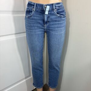 LOFT Girlfriend Womens Jeans Size 28/6 Petite The Super Soft High Rise